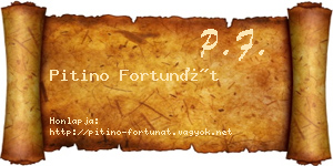 Pitino Fortunát névjegykártya